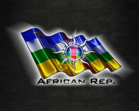 Flag African Rep quality designer flag Illustration