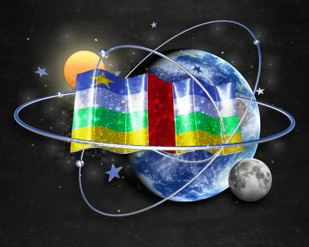 Flag African Rep quality designer flag Stock Illustration