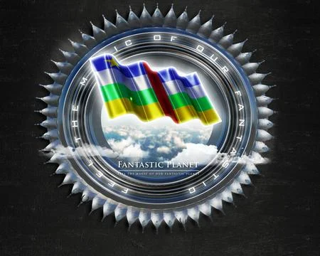 Flag African Rep quality designer flag Stock Illustration