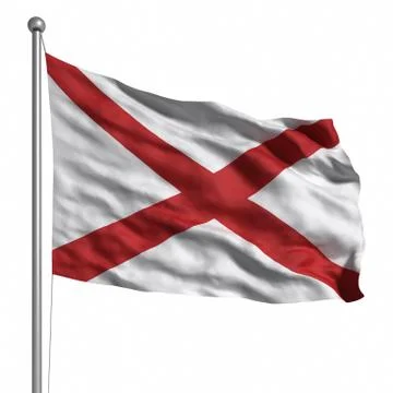 Flag of alabama Stock Illustration