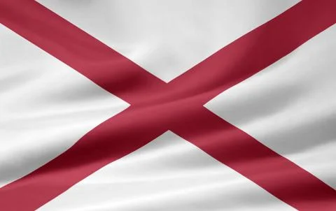 Flag of Alabama Stock Illustration