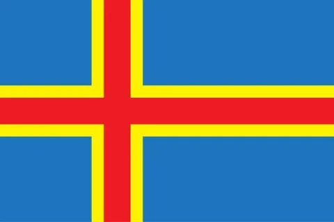 Flag of aland Stock Illustration