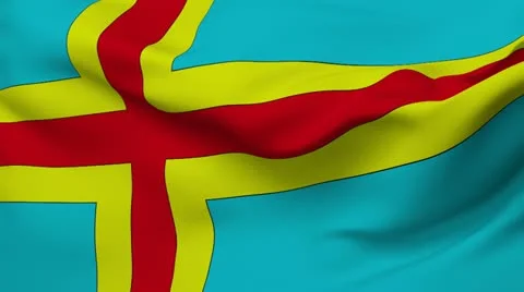 Flag of Aland Islands Stock Footage 10861492
