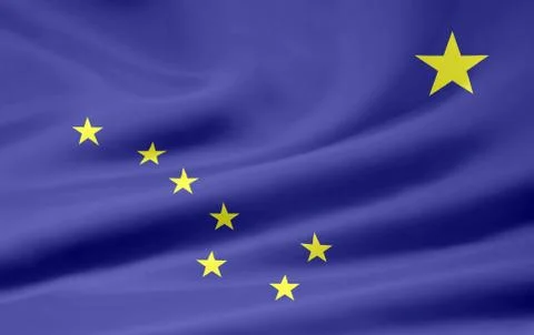 Flag of Alaska Stock Illustration