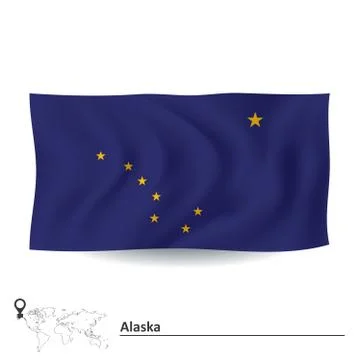 Flag of Alaska Stock Illustration
