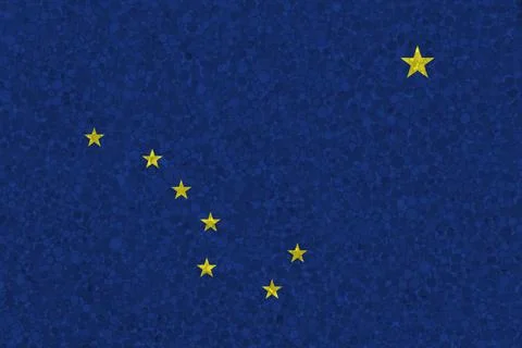 Flag of Alaska on styrofoam texture Stock Illustration