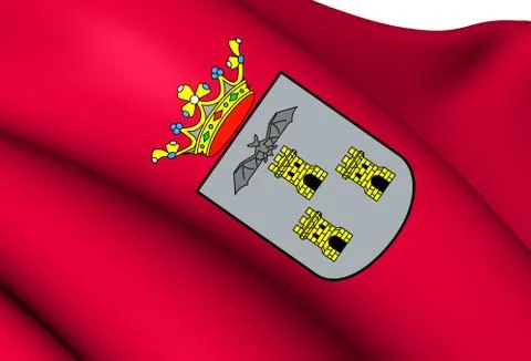 Flag of albacete Stock Illustration