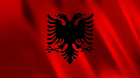 Flag of Albania, 3D Render Stock Footage 275570775