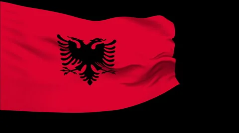 Flag of Albania Stock Footage 1052536