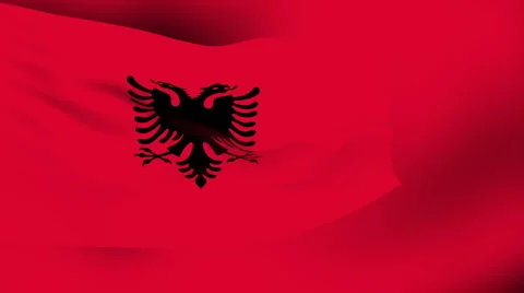 Flag of Albania Stock Footage 1052608