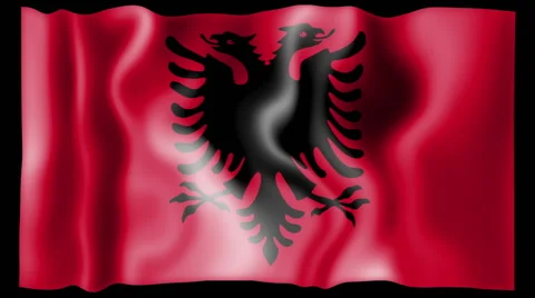 Flag of Albania Stock Footage 46597586