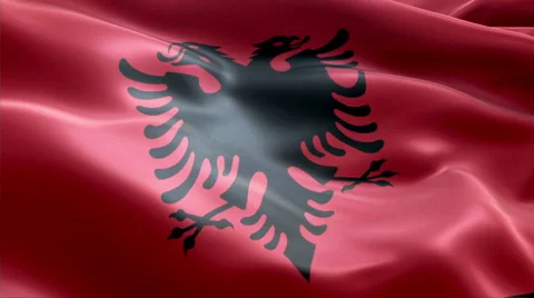 Flag Albania Video stock 47710640