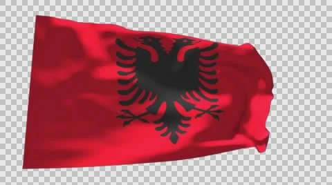Flag of Albania Stockbeeldmateriaal 60636069
