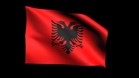 Flag of Albania 스톡 동영상 127328045