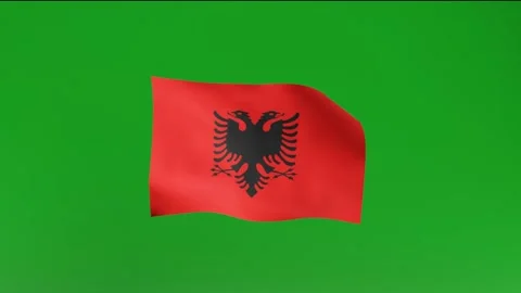 Flag of Albania Stock Footage 162025860