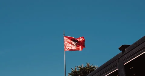 Flag of Albania Stock Footage 165592181