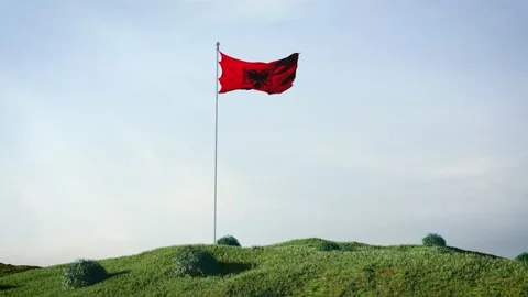 Flag of Albania Stock-Footage 168015610