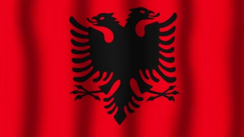 Flag of Albania Stock Footage 175697488