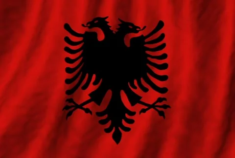 Flag of Albania Stock Footage 291754687