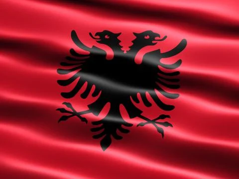 Flag of albania Иллюстрация