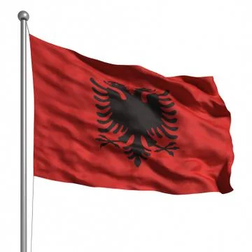 Flag of albania Illustrazione stock
