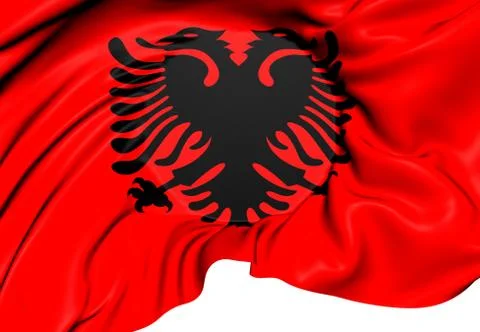 Flag of albania Stock Illustration