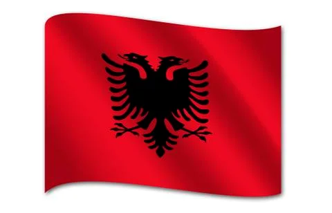 Flag of albania Stock Illustration