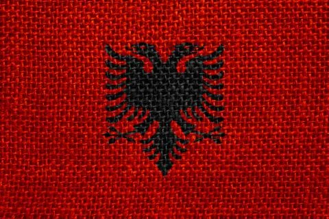 Flag of Albania Illustrazione stock