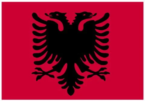Flag of Albania Stock Illustration