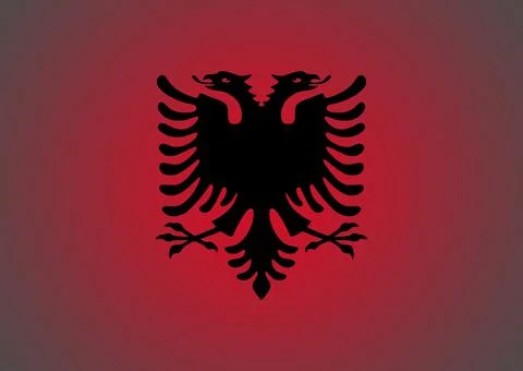 Flag of Albania Stock Illustration