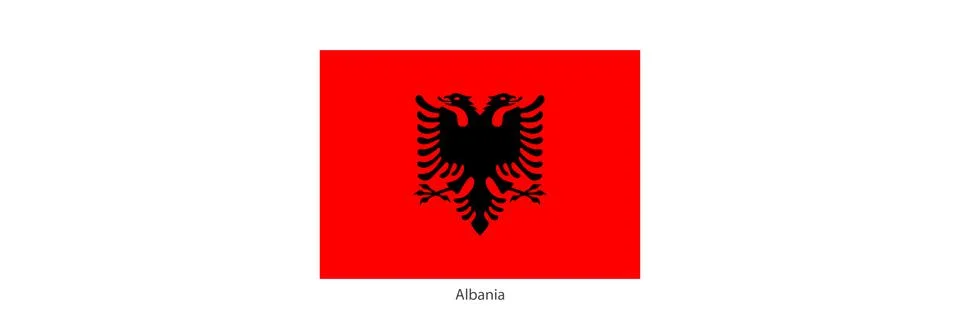 Flag of Albania. Stock Illustration