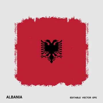 Flag of Albania Stock Illustration
