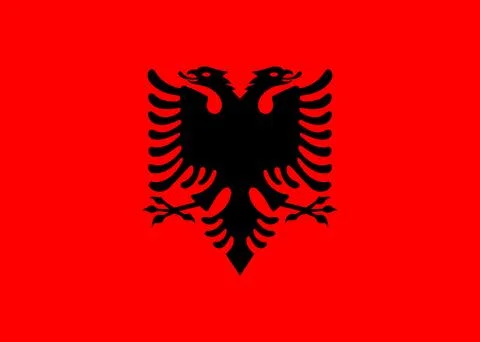 Flag of Albania Stock Illustration