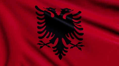 Flag of Albania looping Stock Footage 26637942