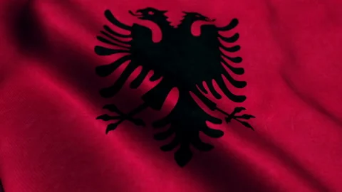 Flag Of Albania Looping Stock Footage 206143583