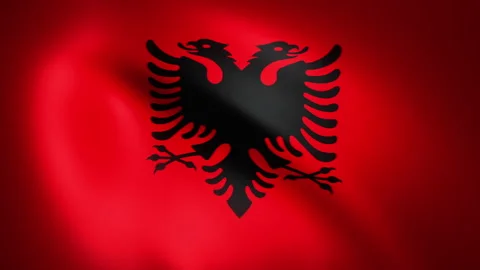 Flag of Albania Waving in the Wind (CG |... | Stock Video | Pond5