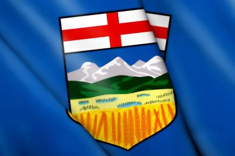 Flag of Alberta (Canada) Stock Illustration