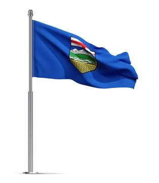 Flag of Alberta isolated on white background Stock Illustration