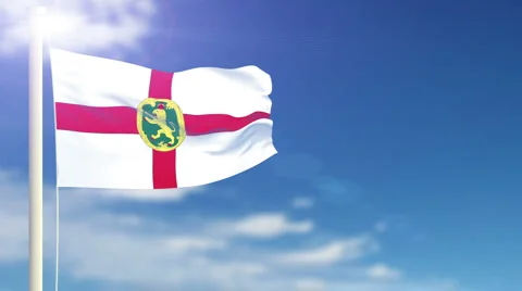 Flag of Alderney Stock Footage 1052659