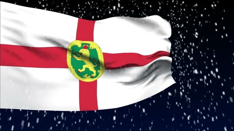 Flag of Alderney Stock Footage 1052694