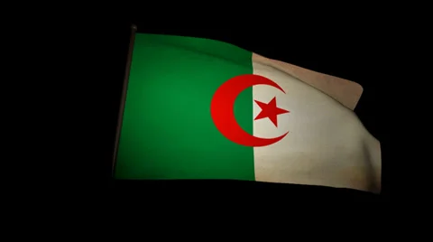 Flag Algeria 01 Stock Footage 27248411