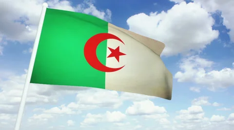 Flag Algeria 02 Stock Footage 27250105