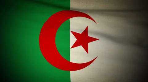 Flag Algeria 04 Stock Footage 27254921