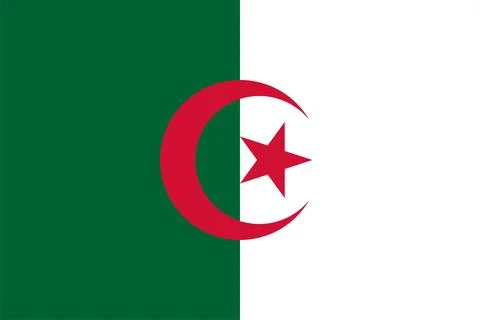 Flag Of Algeria, Algeria flag vector, National flag of Algeria. Stock Illustration