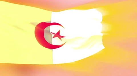 Flag of Algeria Stock Footage 1052754