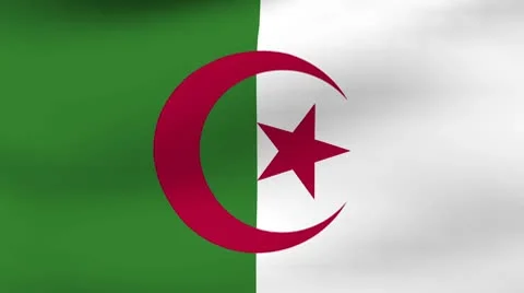 Flag Algeria Stock Footage