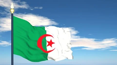 Flag Of Algeria Stock Footage 10678193