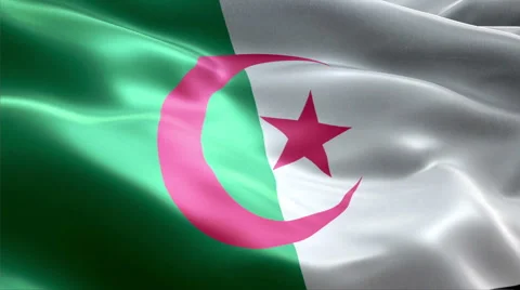 Flag Algeria Vídeos de archivo 47710827