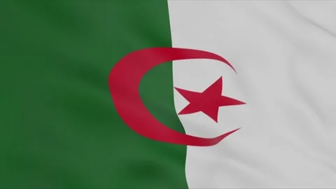 Flag of Algeria Stock Footage 97053320