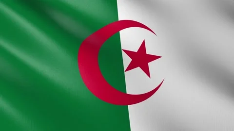 Flag of Algeria Video stock 150606672